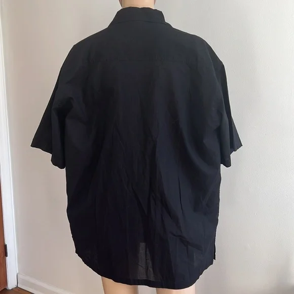 WNW Wayan Button Up Shirt Mens Embroidered Short Sleeve Size XL - Picture 4 of 11